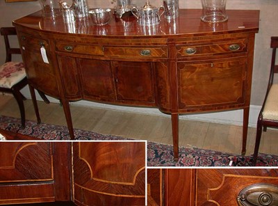 Lot 242A - Federal Inlaid Mahogany Bow-Front Sideboard...