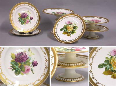 Lot 497 - English Gilt and Floral Decorated Porcelain...