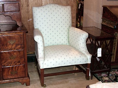 Lot 286 - George III Upholstered Mahogany Easy Chair