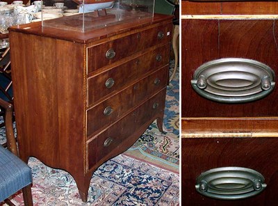 Lot 264 - Federal Style Mahogany Chest of Drawers