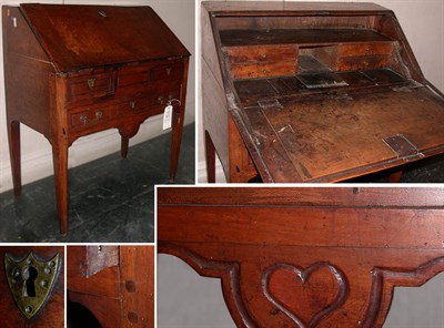 Lot 150 - Provincial Continental Walnut Slant Front Desk