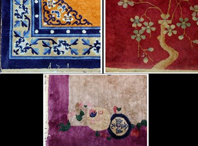 Lot 585 - Three Chinese Rugs China Approximately 5 feet...