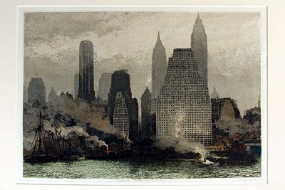 Lot 214 - Luigi Kasimir FOG AND MIST, NEW YORK; FULTON...