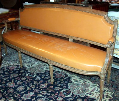 Lot 455 - Louis XVI Style Leather Upholstered Beechwood...