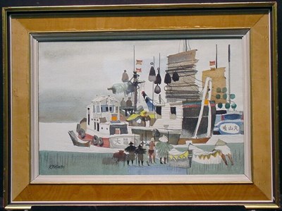 Lot 58 - Dong Kingman American, 1911-2000 WATERFRONT AT...