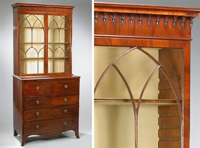 Lot 344 - George III Mahogany Secretary Bookcase Late...
