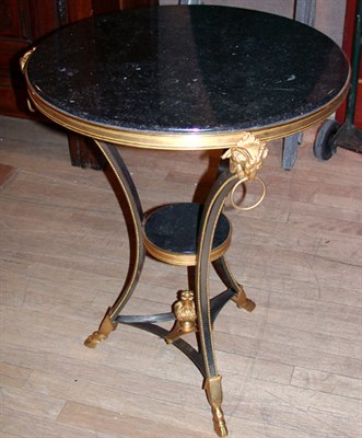 Lot 492 - Louis XVI Style Gilt-Bronze Marble Top Gueridon