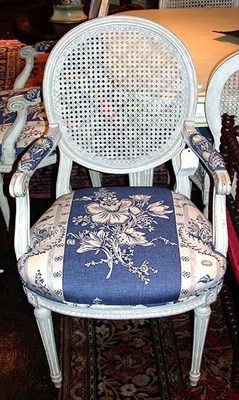 Lot 557 - Set of Eight Louis XVI Style Painted Dining...