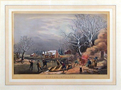 Lot 48 - Nathaniel Currier, publisher WINTER EVENING (C....