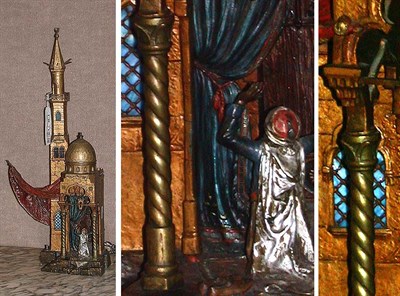 Lot 314 - Austrian Cold Painted Bronze Lamp Depicting a...