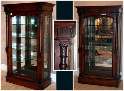 Lot 273 - Pair of Victorian Walnut Vitrines