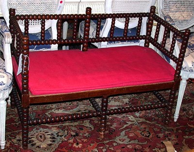 Lot 162 - Victorian Oak Spool Bench