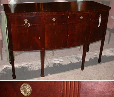 Lot 208 - Georgian Style Mahogany Bow-Front Sideboard
