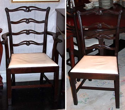 Lot 138 - Set of Ten Georgian Style Mahogany Dining...