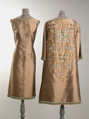 Lot 555 - Evening Ensemble 1960s Comprising a sleeveless...