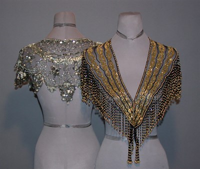 Lot 722 - Two Evening Capelets The first a black net...