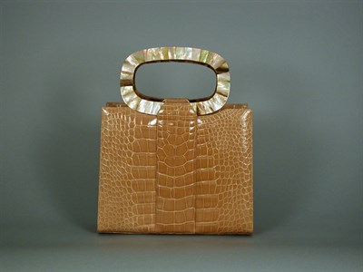 Lot 862 - Darby Scott Taupe Alligator Bag With large...