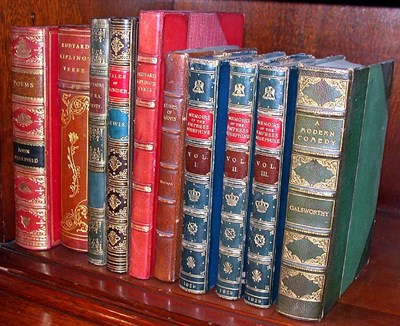 Lot 476 - [BINDINGS] Group of 10 volumes bound in half...