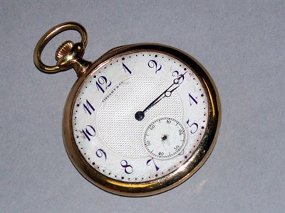 Lot 24 - Gold Open Face Pocket Watch 18 kt. yellow gold,...