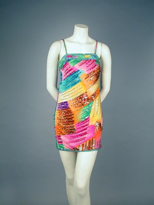 Lot 643 - Leonard Silk Jersey and Sequin Dress 1970s The...