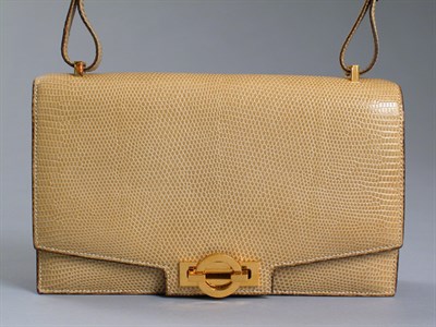 Lot 875 - Hermes Beige Lizard Shoulder Bag With...