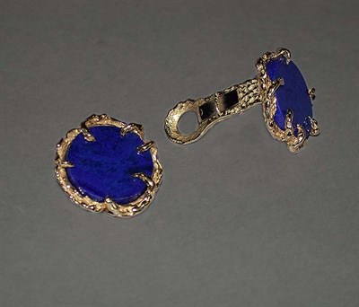 Lot 198 - Pair of Lapis Lazuli Earclips