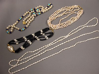 Lot 91 - Four Biwa and Freshwater Pearl Necklaces