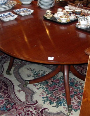 Lot 320 - Regency Style Mahogany Four-Pedestal Dining Table