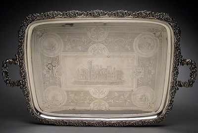 Lot 222 - Silver Two-Handled Tray William Gale & Son,...