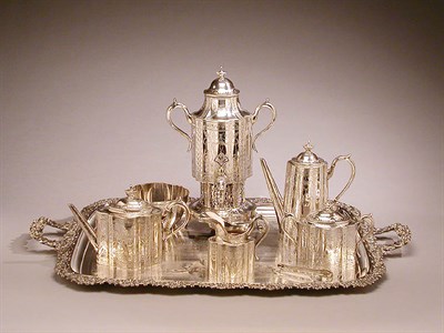 Lot 221 - Silver Tea and Coffee Service William Gale &...