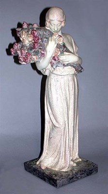 Lot 249 - French Pottery Figure Signed.