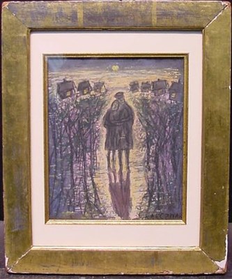 Lot 37 - Simon Karczmar Polish, b.1903 MOONLIGHT STROLL...