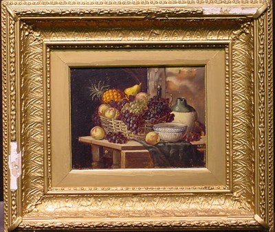 Lot 10 - British School STILL LIFE WITH FRUIT ON A...
