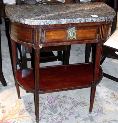 Lot 208 - Louis XVI Marble Top Mahogany Console Signed.