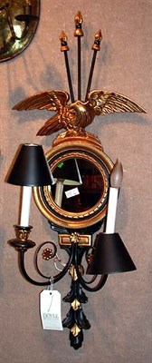 Lot 407 - Pair of Federal Style Parcel Gilt Two-Light...