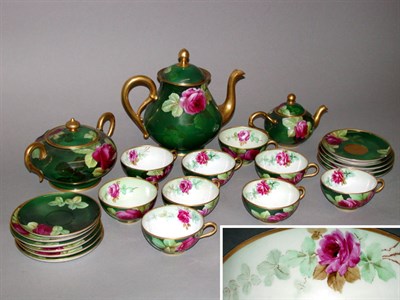 Lot 234 - Continental Floral Decorated Porcelain Tea...