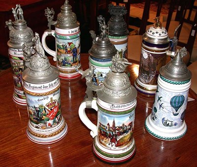 Lot 249 - Miscellaneous Group of Eight Steins