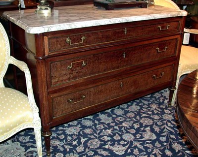 Lot 440 - Louis XVI Style Marble Top Mahogany Commode