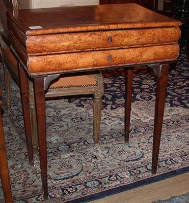 Lot 456 - Biedermeier Style Maple and Mahogany Side Table