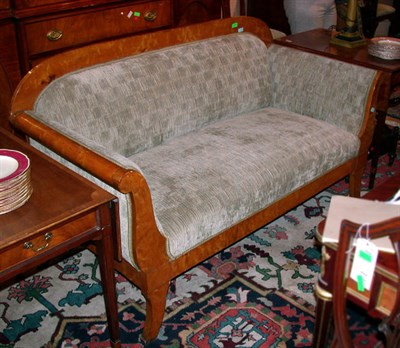 Lot 505 - Biedermeier Style Upholstered Maple Settee