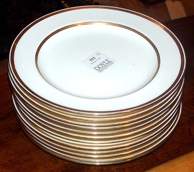 Lot 512 - Set of Twelve Mintons Gilt Decorated Porcelain...