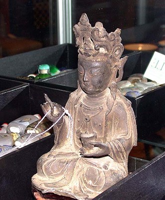 Lot 304 - Chinese Bronze of Avalokitesvara Late Ming...