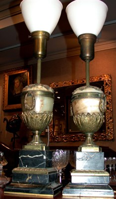 Lot 196 - Pair of Empire Style Gilt-Metal Mounted Onyx...