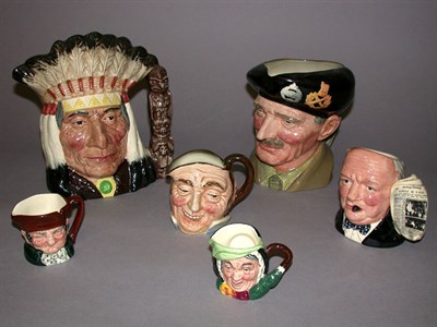 Lot 405 - Group of Six Royal Doulton Porcelain Toby Mugs