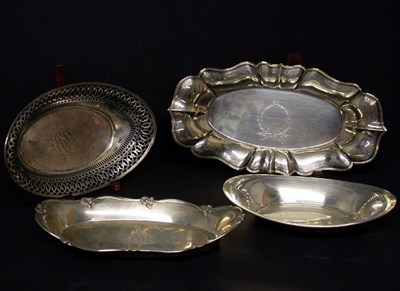 Lot 329 - Group of Four Sterling Silver Bread Dishes...