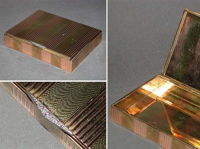Lot 238 - Two Tone Gold Cigarette Case 14 kt. red and...