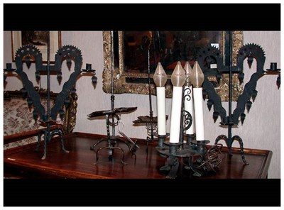Lot 141 - Miscellaneous Group of Six Wrought Iron Articles