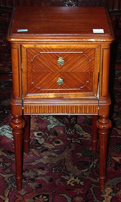 Lot 158 - Pair of Louis XVI Style Mahogany Side Cabinets