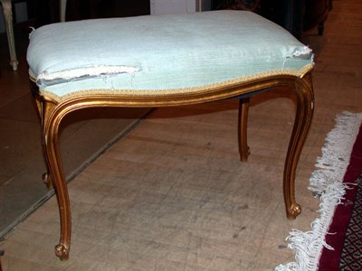 Lot 268 - Louis XV Style Upholstered Gilt-Wood Stool