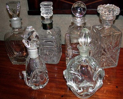 Lot 309 - Group of Six Glass Decanters